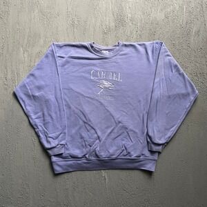 Vintage Carmel California Fleece Sweatshirt Men Large Purple 90s